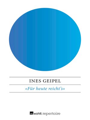 cover image of «Für heute reicht's»